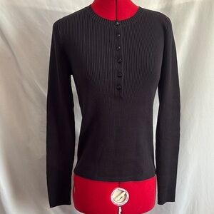 LL106 Moda International Black Crew Neck Sweater